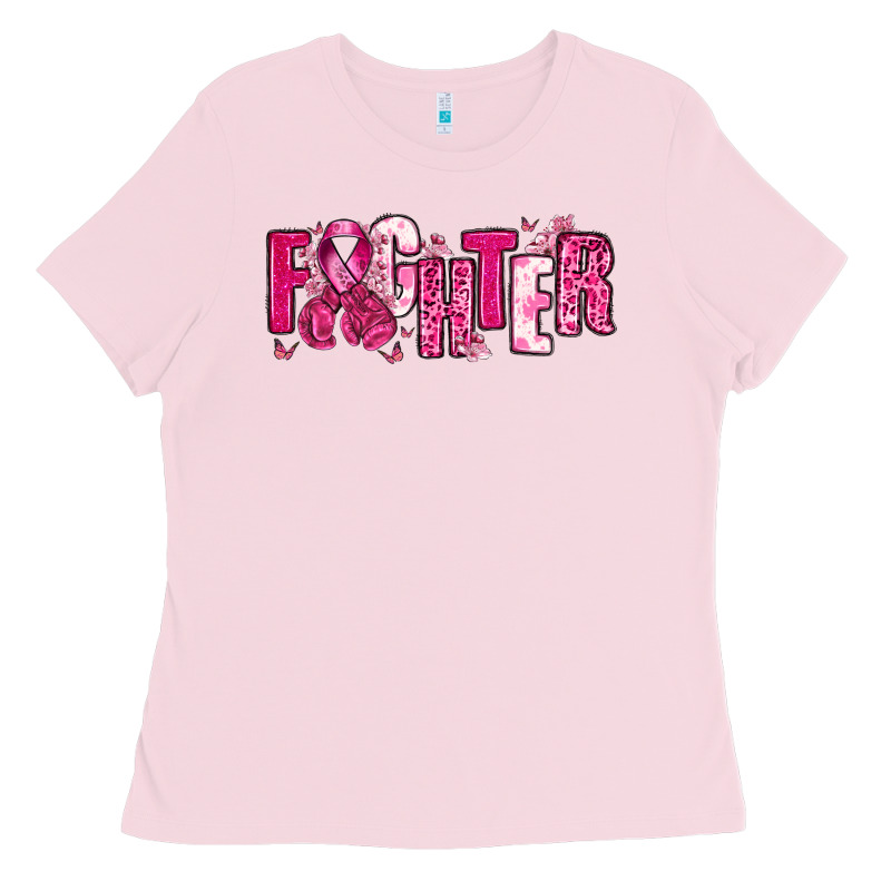 Fighter Breast Cancer Ladies Tee by NancyCooperArtShop | Teevron