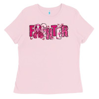 Bubblegum Pink Fighter Breast Cancer Ladies Tee - NancyCooperArtShop