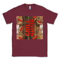 Burgundy grill master with bull skull Classic Tee - TumblerDesignByShophia