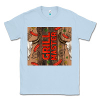 Dusty Blue grill master with bull skull Classic Tee - TumblerDesignByShophia