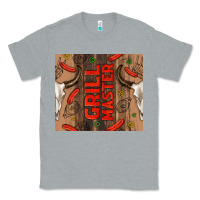 Heather Grey grill master with bull skull Classic Tee - TumblerDesignByShophia