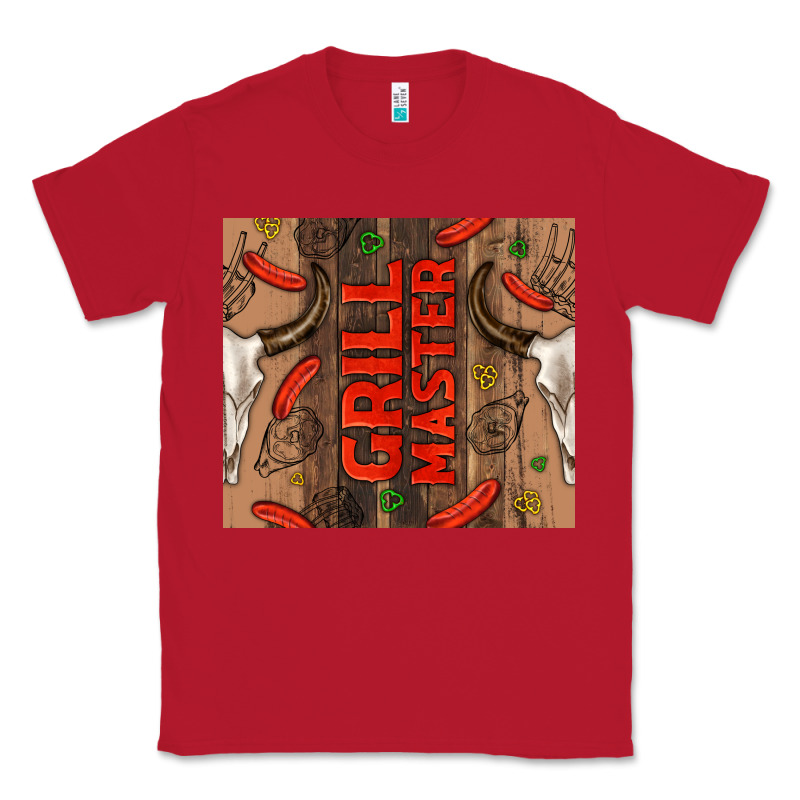 Grill Master With Bull Skull Classic Tee by TumblerDesignByShophia | Teevron