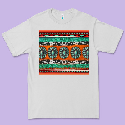 Turquoise Gemstone Western Premium Tee Designed By Jasminsmagicworld