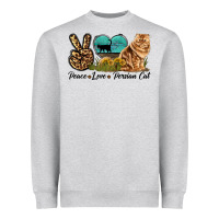 Peace Love Persian Cat Heavyweight Sweatshirt | Teevron