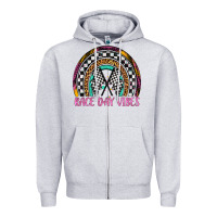 Heather Grey race day vibes rainbow Zipper Hoodie - Artiststas
