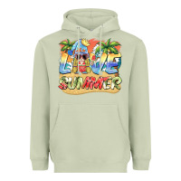 Matcha love summer gnomes  Background Heavyweight Hoodie - BarkalooDesign