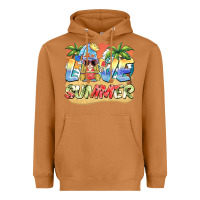 Meerkat love summer gnomes  Background Heavyweight Hoodie - BarkalooDesign