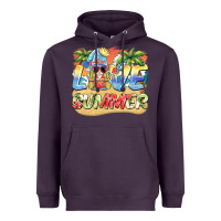 Plum love summer gnomes  Background Heavyweight Hoodie - BarkalooDesign