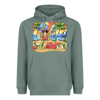 Sage love summer gnomes  Background Heavyweight Hoodie - BarkalooDesign