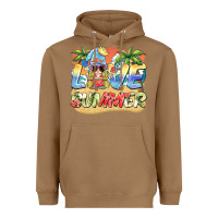 Toasted Coconut love summer gnomes  Background Heavyweight Hoodie - BarkalooDesign