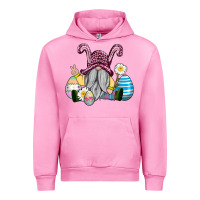 Fuchsia Pink easter gnome with eggs Urban Hoodie - AdoDesignShop