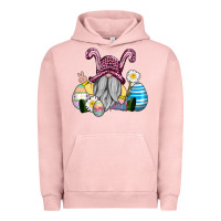 Pigment Salmon easter gnome with eggs Urban Hoodie - AdoDesignShop