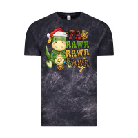Cloud Black watercolor t rex fa rawr rawr rawr christmas Vintage Tee - CowGirlArtShop
