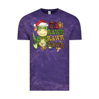 Watercolor T Rex Fa Rawr Rawr Rawr Christmas Vintage Tee | Teevron