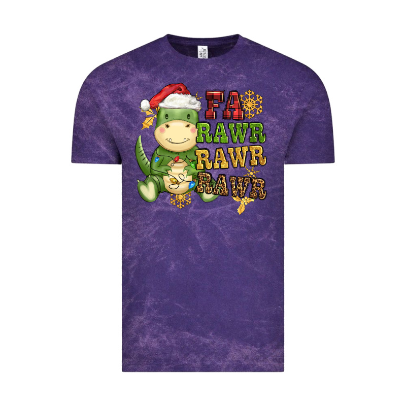 Watercolor T Rex Fa Rawr Rawr Rawr Christmas Vintage Tee by CowGirlArtShop | Teevron