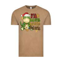 Vintage Coffee watercolor t rex fa rawr rawr rawr christmas Vintage Tee - CowGirlArtShop