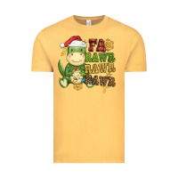 Vintage Mustard watercolor t rex fa rawr rawr rawr christmas Vintage Tee - CowGirlArtShop