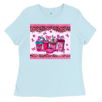 Baby Blue Breast Cancer coffee cups Ladies Tee - NancyCooperArtShop