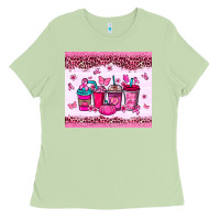 Matcha Breast Cancer coffee cups Ladies Tee - NancyCooperArtShop