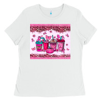 White Breast Cancer coffee cups Ladies Tee - NancyCooperArtShop