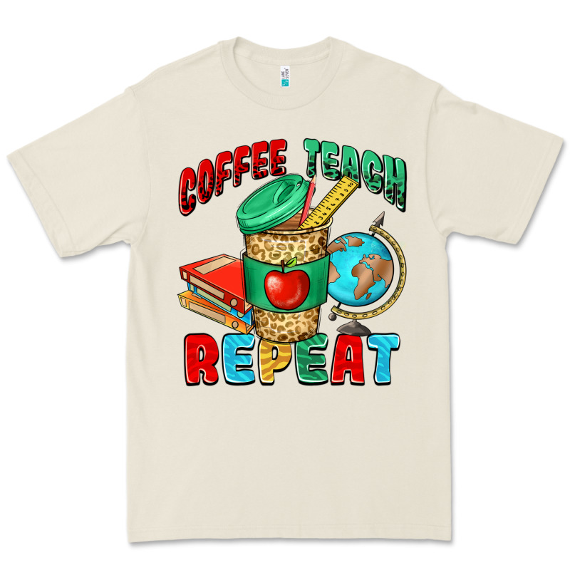 Coffee Teach Repeat Premium Tee by NancyCooperArtShop | Teevron