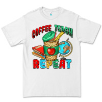 White coffee teach repeat Premium Tee - NancyCooperArtShop