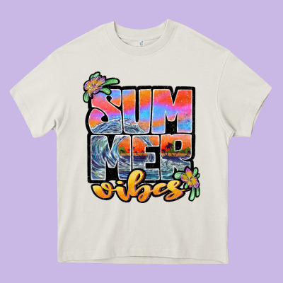 Sum Mer Vibes Heavy Core Tee Designed By Jahusdesignshop