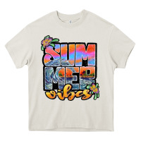 Cream sum mer vibes Heavy Core Tee - JahusDesignShop