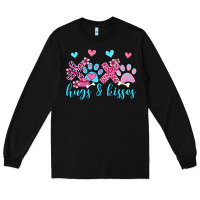 Black xoxo hugs and kisses paws olivia Long Sleeve Tee - OliviaCreatesArt
