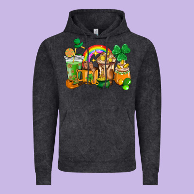 St. Patricks Coffee Cups Vintage Hoodie Designed By Howdyjamesfarm
