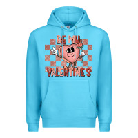Ocean Blue Be My Valentines Premium Hoodie - CowhideDigitalArt