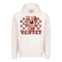 Pale Pink Be My Valentines Premium Hoodie - CowhideDigitalArt