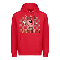 Red Be My Valentines Premium Hoodie - CowhideDigitalArt