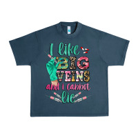 Midnight Navy i like big veins and i cannot lie Urban Heavy Tee - CowGirlArtShop