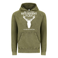 Vintage Olive Hunting Retirement Plan Funny Elk Deer Retired Hunter Gift Vintage Hoodie - longCreatives