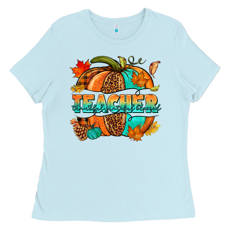 Teacher Pumpkin Ladies Tee by NancyCooperArtShop | Teevron