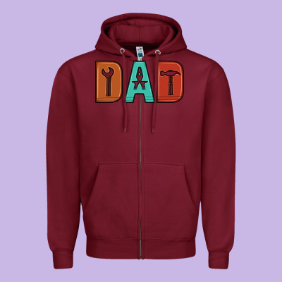 Dad Zipper Hoodie Designed By Artiststas