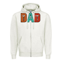 Oatmeal Heather dad Zipper Hoodie - Artiststas