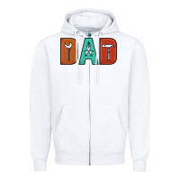 White dad Zipper Hoodie - Artiststas