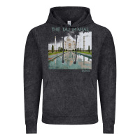 Vintage Black india agra taj mahal mausoleum travel tourist Vintage Hoodie - longCreatives