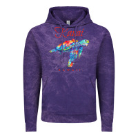 Cloud Purple kauai hawaii watercolor sea turtle souvenir Vintage Hoodie - longCreatives