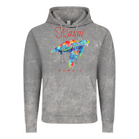 Cloud Rock kauai hawaii watercolor sea turtle souvenir Vintage Hoodie - longCreatives