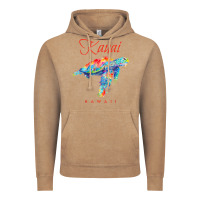 Vintage Coffee kauai hawaii watercolor sea turtle souvenir Vintage Hoodie - longCreatives
