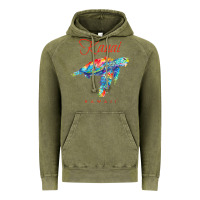 Vintage Olive kauai hawaii watercolor sea turtle souvenir Vintage Hoodie - longCreatives
