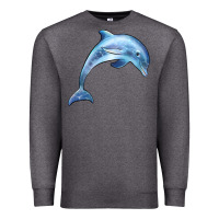 Charcoal Heather dolphin Premium Sweatshirt - BarkalooDesign