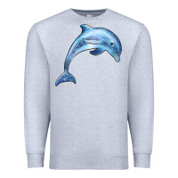 Heather Grey dolphin Premium Sweatshirt - BarkalooDesign