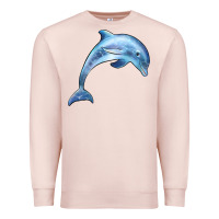 Pale Pink dolphin Premium Sweatshirt - BarkalooDesign