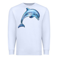 White dolphin Premium Sweatshirt - BarkalooDesign