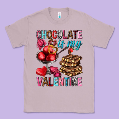 Chocolate Is My Valentine Valentine's Day Classic Tee Designed By Howdyjamesfarm