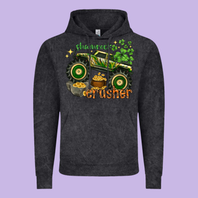 Shamrock Crusher St. Patrick's Day Vintage Hoodie Designed By Howdyjamesfarm